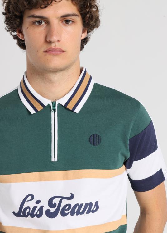 Lois Jeans Bloc Polo - Manches Courtes Avec Fermeture Zippée Au Niveau Du Cou