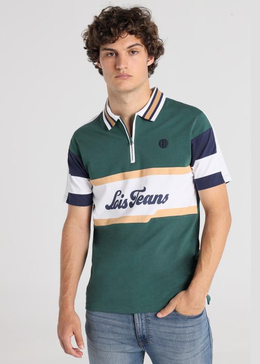 lois jeans Bloc polo - Manches courtes avec fermeture zippée au niveau du cou