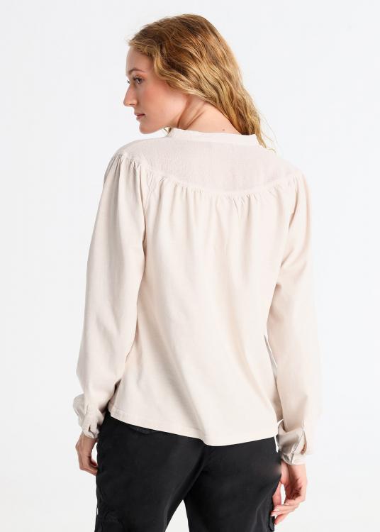 Lois Jeans Blouse Manches Longues Avec Empiècement Résille