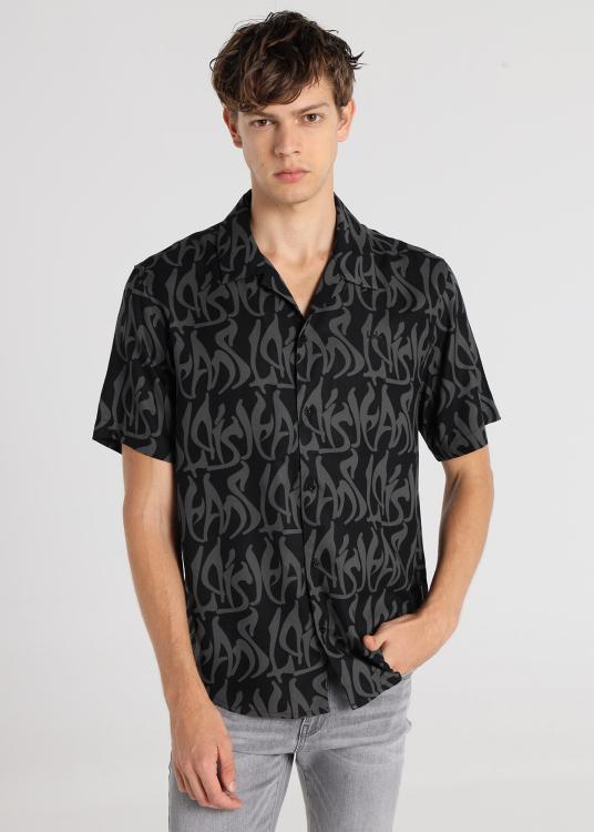 Lois Jeans Chemise à Manches Courtes - Imprimé Cascade Motorwear