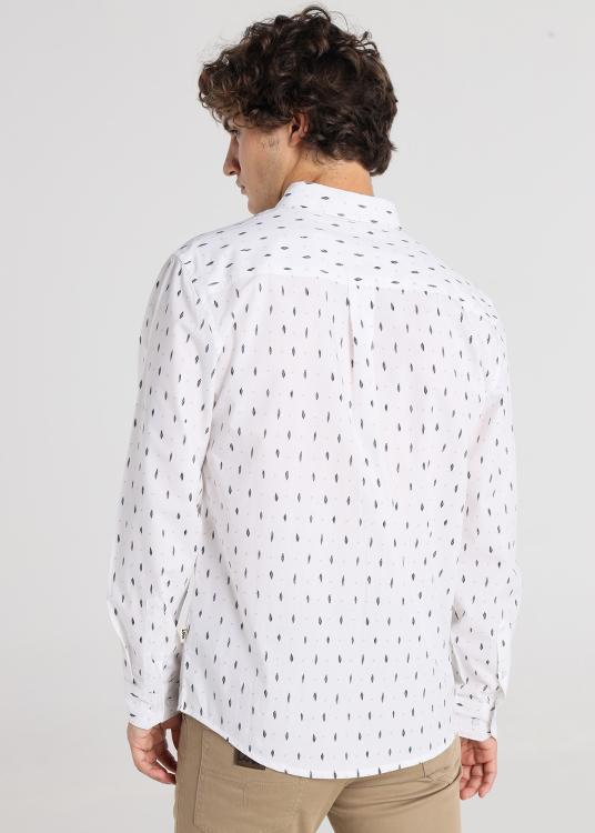 Lois Jeans Chemise à Mini Imprimé - Manches Longues Avec Logo Brodé Sur La Poitrine