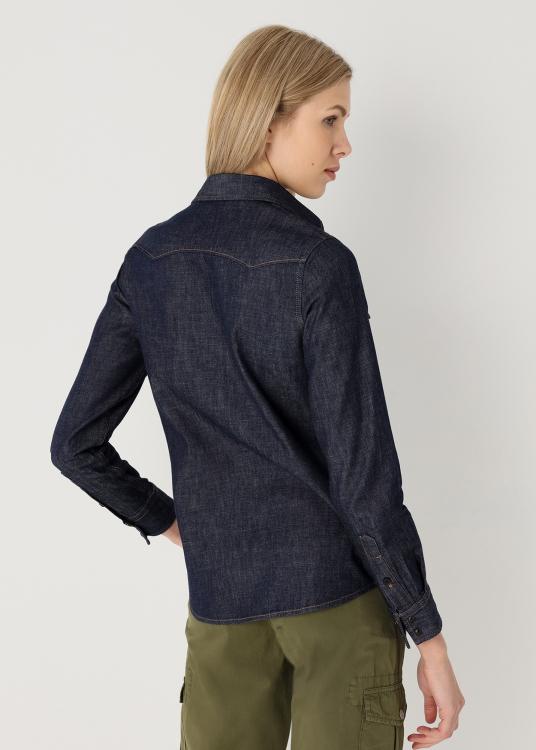 Lois Jeans Chemise Denim Manches Longues Délavage Rinse