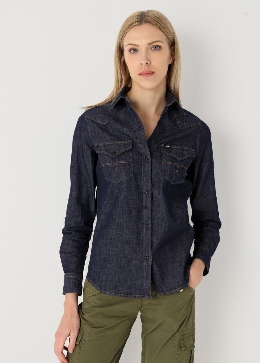 lois jeans Chemise Denim manches longues Délavage Rinse