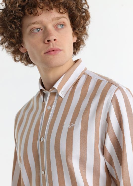 Lois Jeans Chemise Imprimée à Rayures - Tissu Oxford à Manches Longues