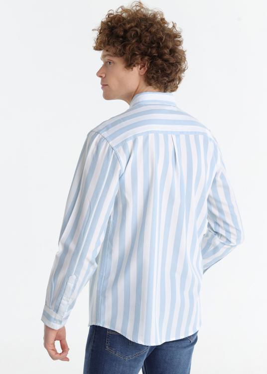 Lois Jeans Chemise Imprimée à Rayures - Tissu Oxford à Manches Longues