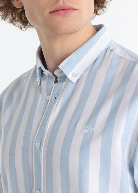 Lois Jeans Chemise Imprimée à Rayures - Tissu Oxford à Manches Longues