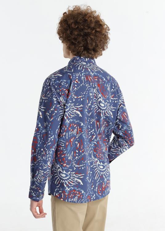 Lois Jeans Chemise Imprimée - Manches Longues Avec Poche Poitrine