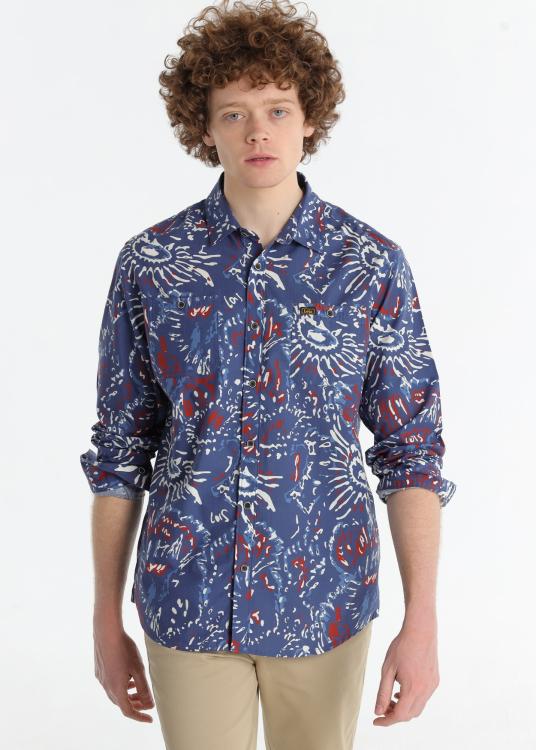 lois jeans Chemise imprimée - Manches longues avec poche poitrine