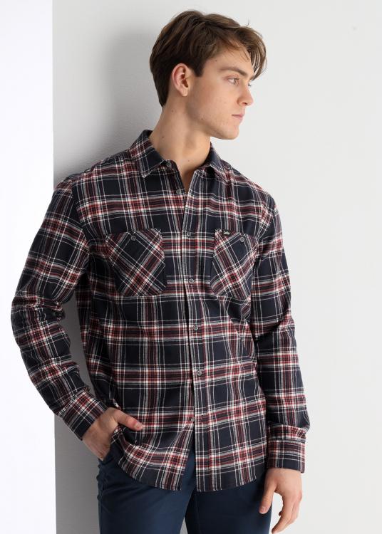 Lois Jeans Chemise Manches Longues à Carreaux Et Poches Plaquées