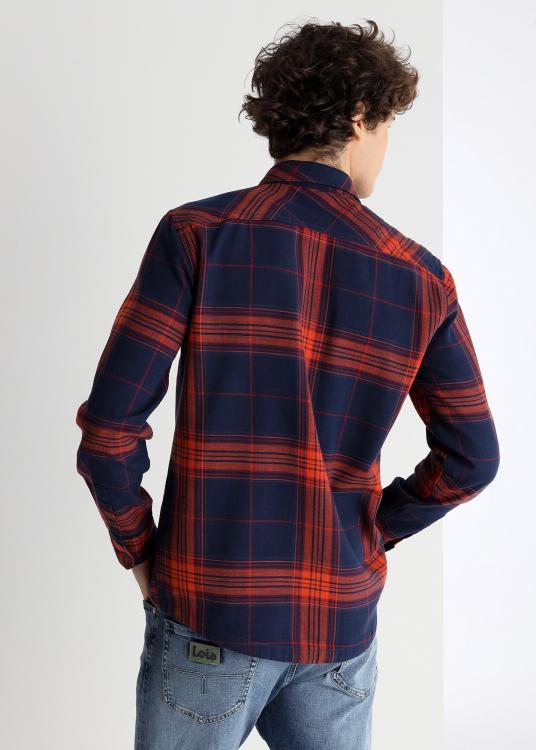 Lois Jeans Chemise Manches Longues à Carreaux Et Poches Plaquées