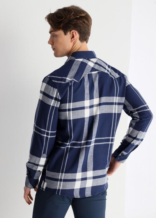 Lois Jeans Chemise Manches Longues à Carreaux Tartan