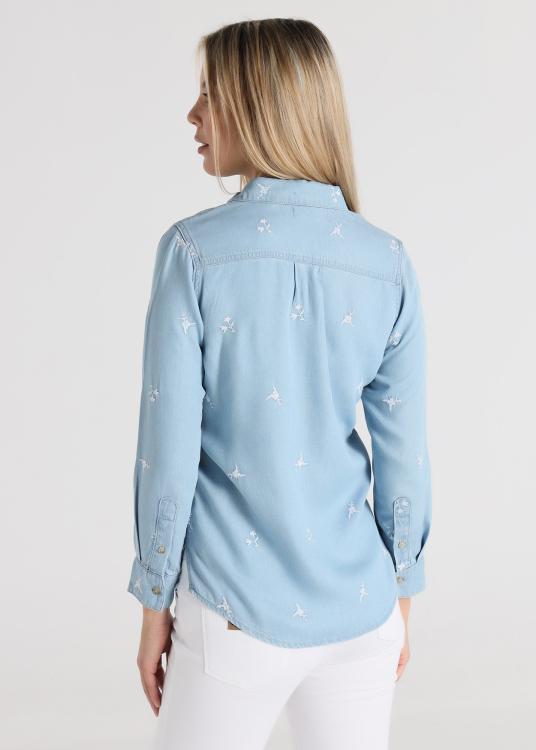 Lois Jeans Chemise - Manches Longues Imprimé Freedom Brodé