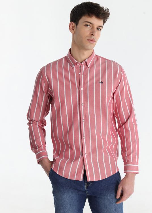 lois jeans Chemise rayée - Tissu Oxford à manches courtes