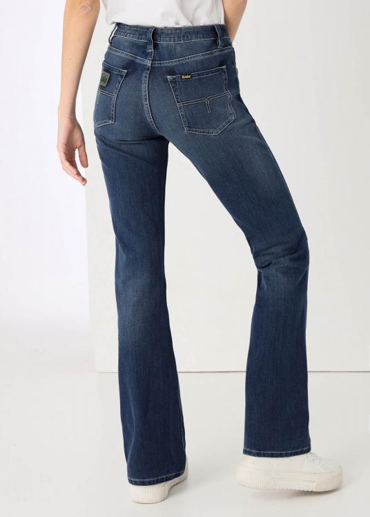 Lois Jeans Jeans Délavage Bleu Foncé Bi-stretch Coupe Boot Cut Taille Basse