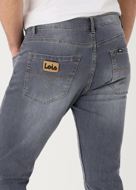 Lois Jeans Jeans Délavage Gris Médium Coupe Slim Taille Moyenne