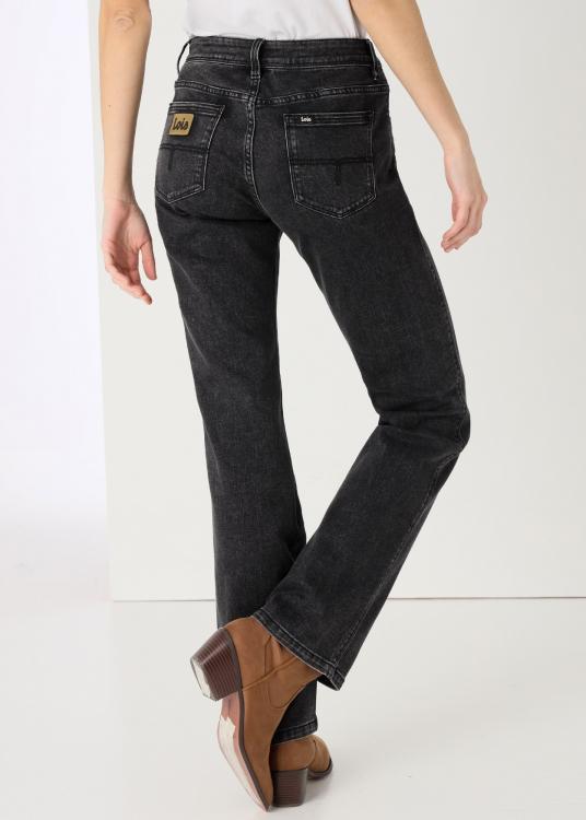 Lois Jeans Jeans Délavage Gris Tissu Trutemp 365 Coupe Droite Taille Basse