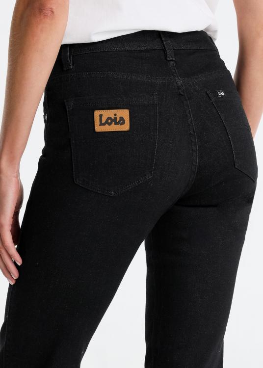 Lois Jeans Jeans Délavage Gris Tissu Trutemp 365 Coupe Droite Taille Basse
