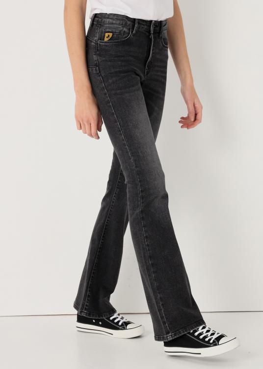 lois jeans Jeans Délavage Gris Tissu Trutemp 365 Coupe Push up Flare Taille Moyenne