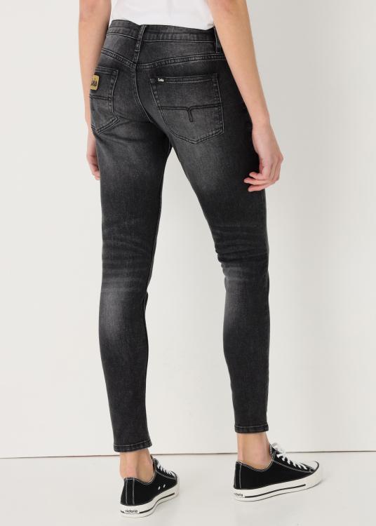 Lois Jeans Jeans Délavage Gris Tissu Trutemp 365 Coupe Skinny Taille Basse