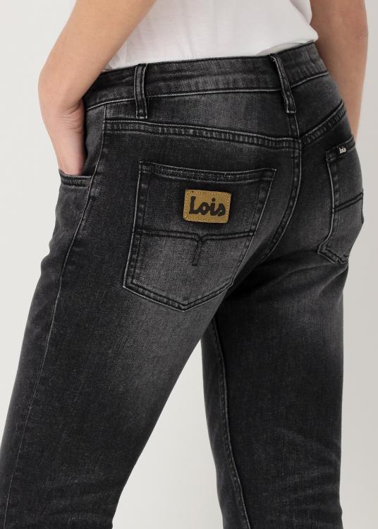 Lois Jeans Jeans Délavage Gris Tissu Trutemp 365 Coupe Skinny Taille Basse