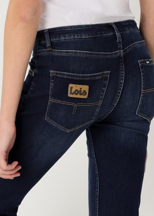 Lois Jeans Jeans Délavage Médium Bleu Foncé Coupe Boot Cut Taille Basse