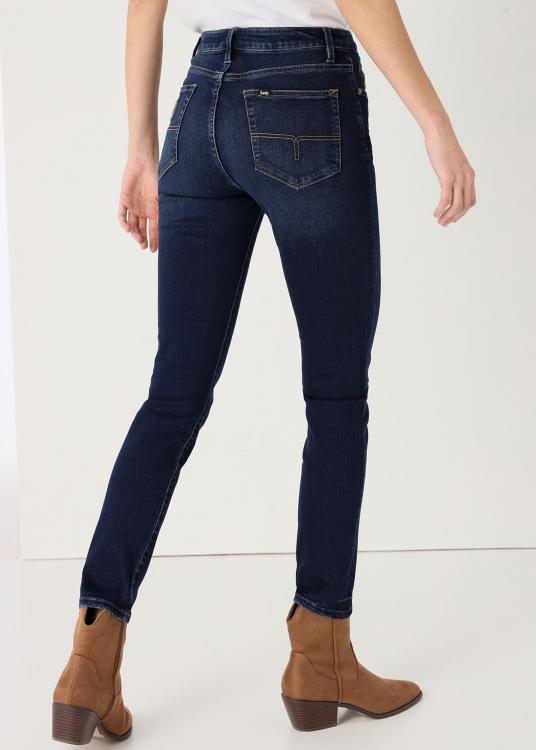 Lois Jeans Jeans Délavage Médium Bleu Foncé Coupe Skinny Ankle Taille Moyenne