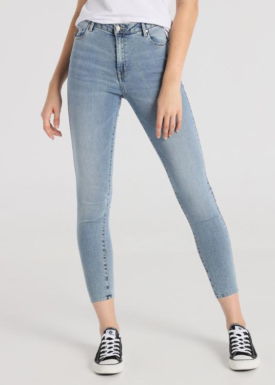 Lois Jeans Jeans Délavage Médium Bleu Foncé Coupe Skinny Ankle Taille Moyenne