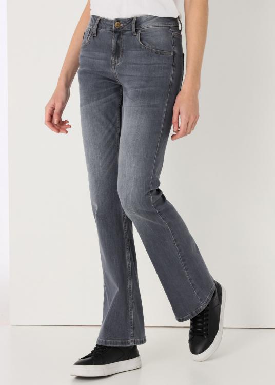 lois jeans Jeans Délavage médium Gris Coupe Boot Cut Taille Basse