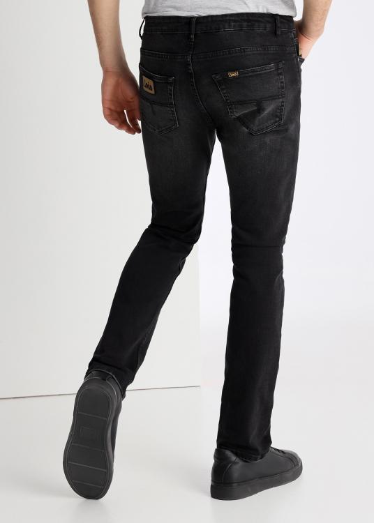 Lois Jeans Jeans Délavage Noir Coupe Slim Taille Moyenne