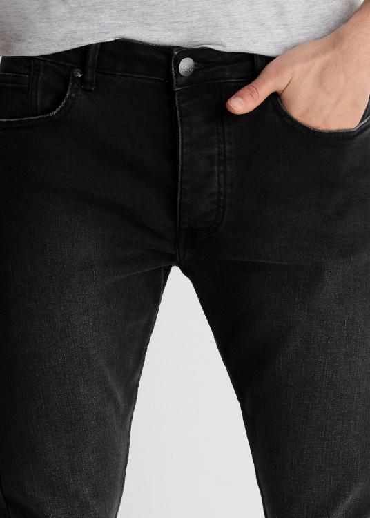 Lois Jeans Jeans Délavage Noir Coupe Slim Taille Moyenne