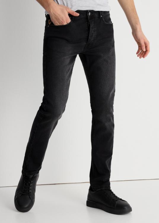 lois jeans Jeans Délavage Noir Coupe Slim Taille Moyenne