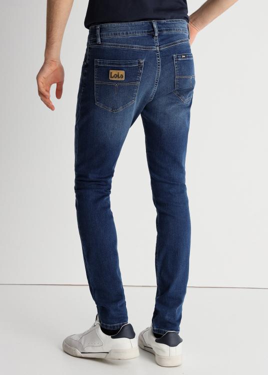 Lois Jeans Jeans Double Stone Délavage Coupe Skinny Taille Moyenne