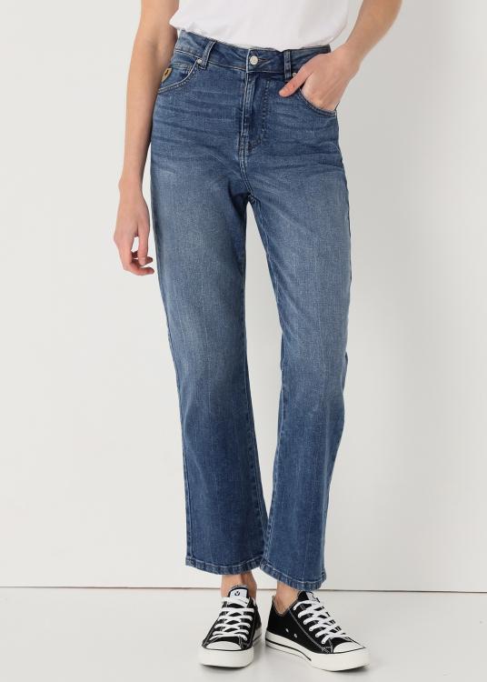 lois jeans Jeans médium Délavage Bleu Coupe Droite Taille haute