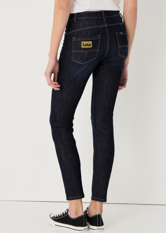 Lois Jeans Jeans Rinse Ocean Bi-stretch Coupe Push Up Skinny Taille Basse