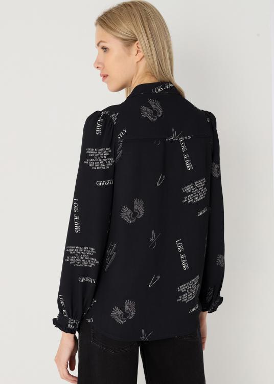 Lois Jeans Blouse Fluide Imprimé Allover Ghosly