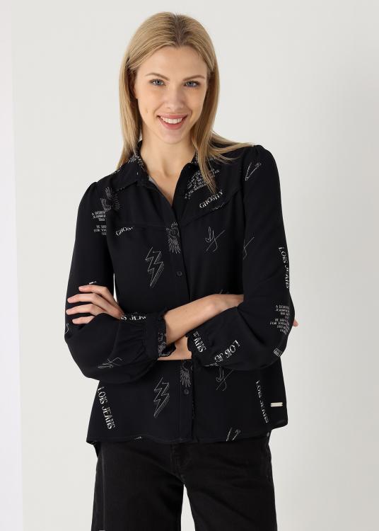 lois jeans Blouse fluide imprimé Allover Ghosly