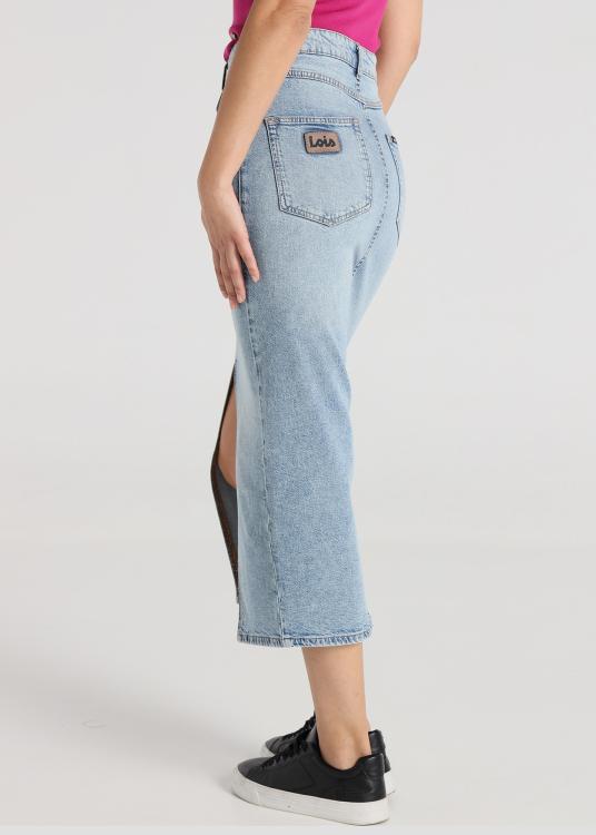 Lois Jeans Jupe - Jean Long Avec Ouverture Devant