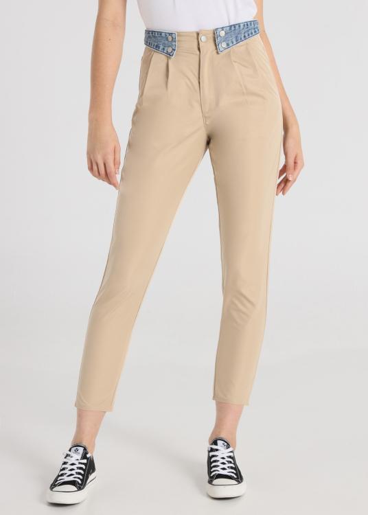 lois jeans Pantalon - Taille smockée avec pinces