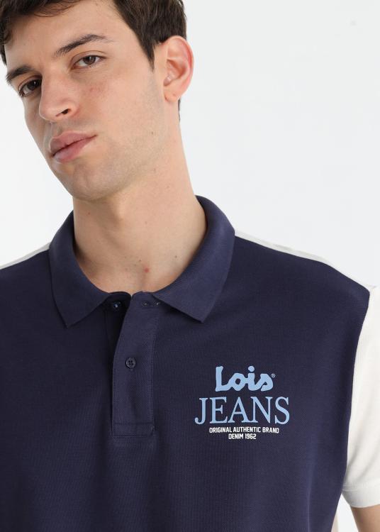 Lois Jeans Polo Block - Manches Courtes Bicolores