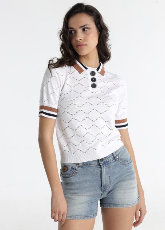 Lois Jeans Polo - Maille Ample à Manches Courtes