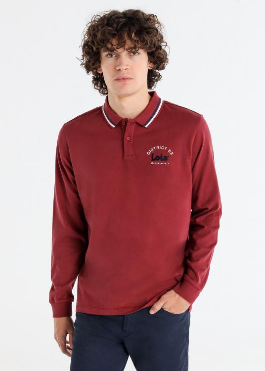 lois jeans Polo manches longues graphique au dos