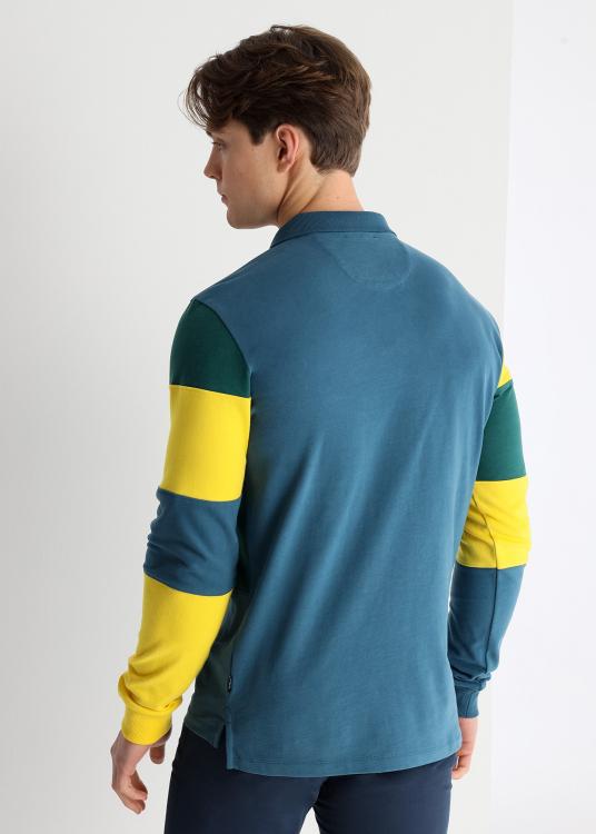 Lois Jeans Polo Zippé Color-block Manches Longues