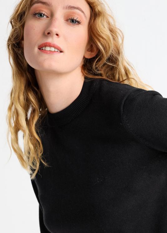 Lois Jeans Pull Basique Col Rond Logo Brodé