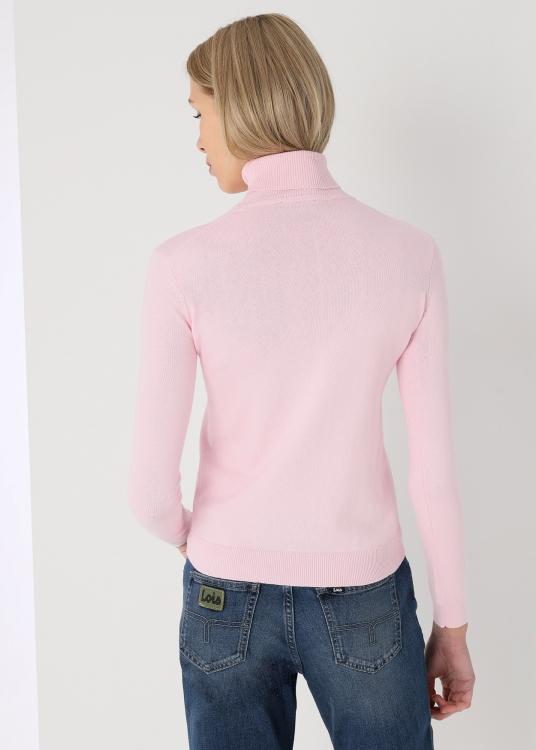 Lois Jeans Pull Basique Col Roulé Logo Brodé