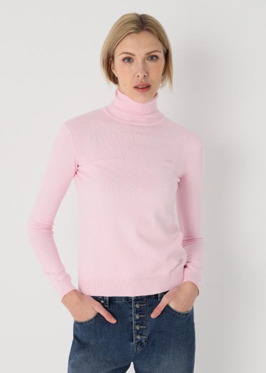 lois jeans Pull Basique Col roulé logo brodé