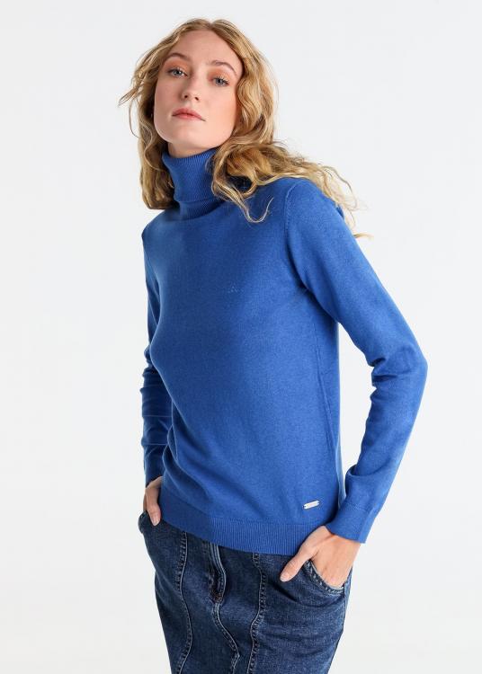 lois jeans Pull Basique Col roulé logo brodé