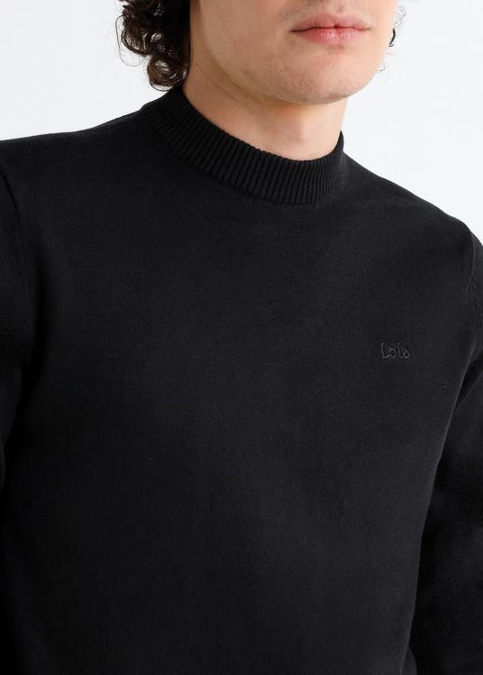 Lois Jeans Pull Basique Semi-montant Logo Brodé