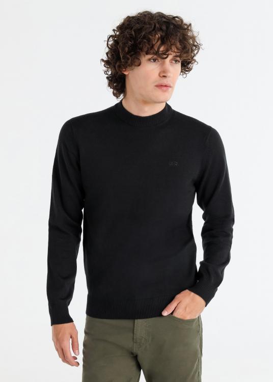 Lois Jeans Pull Basique Semi-montant Logo Brodé