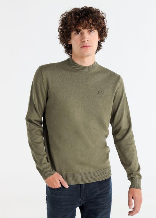 lois jeans Pull Basique Semi-montant logo brodé