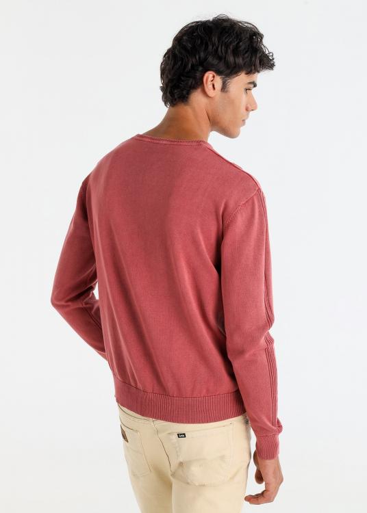 Lois Jeans Pull Col Rond Avec Nervures